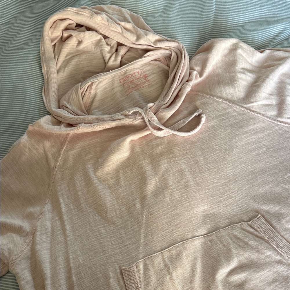 Faherty Pink Hoodie Sweatshirt
